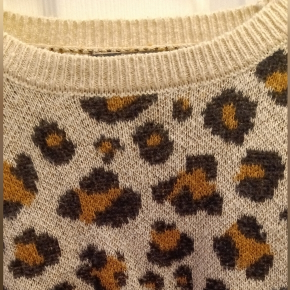 Leopard Print Crewneck Sweater - Picture 3 of 4